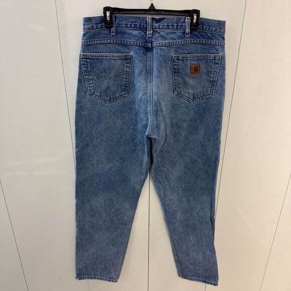 Carhartt B17-DST Jeans Men’s 38x34 Relaxed Fit Medium Wash Blue Cotton Denim N16 - Picture 1 of 12